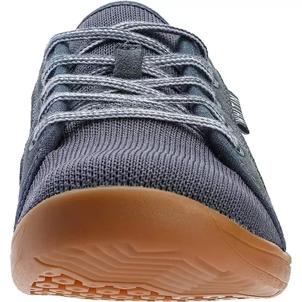 imageWHITIN Mens Wide Minimalist Barefoot Sneakers  Zero Drop Sole  Optimal RelaxationGrey Gum