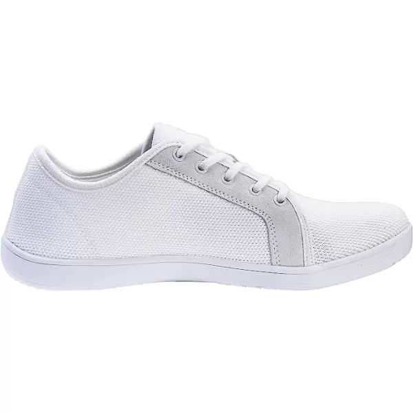 imageWHITIN Mens Wide Minimalist Barefoot Sneakers  Zero Drop Sole  Optimal RelaxationW81 All White