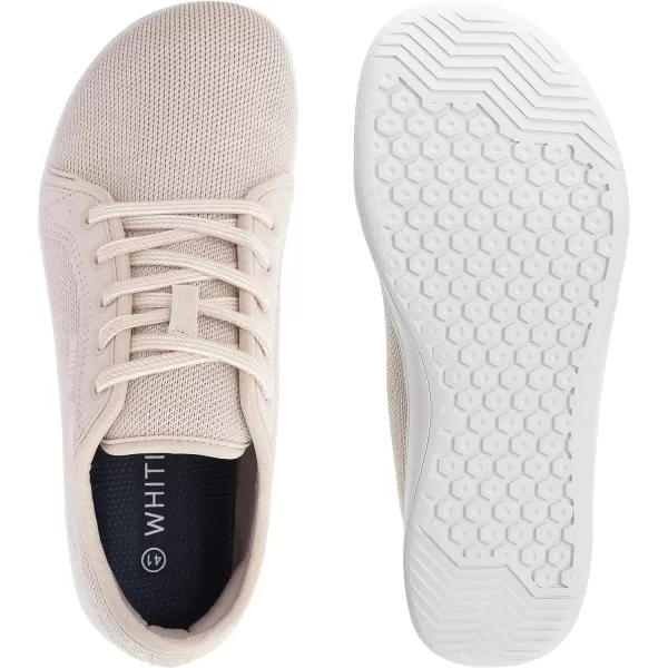 imageWHITIN Mens Wide Minimalist Barefoot Sneakers  Zero Drop Sole  Optimal RelaxationW81 Beige