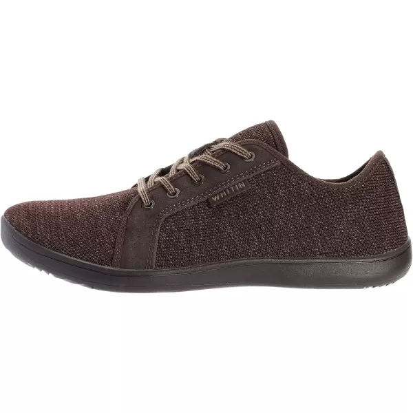 imageWHITIN Mens Wide Minimalist Barefoot Sneakers  Zero Drop Sole  Optimal RelaxationW81 Brown