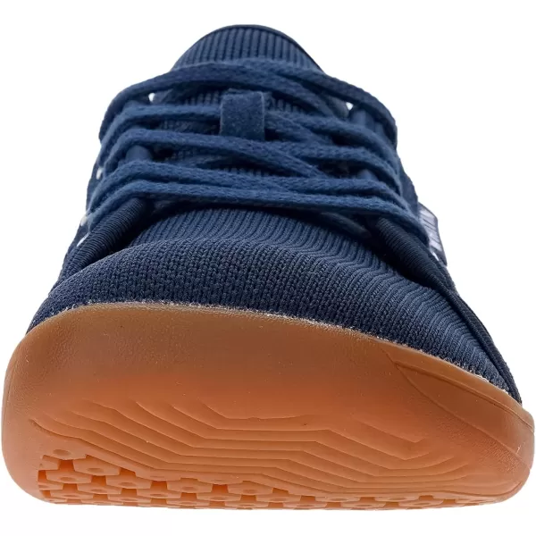 imageWHITIN Mens Wide Minimalist Barefoot Sneakers  Zero Drop Sole  Optimal RelaxationW81 Dark Blue Gum