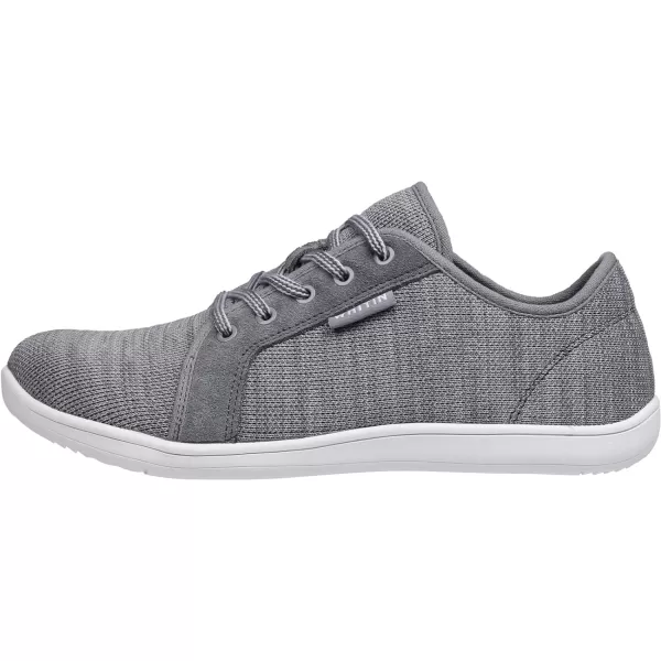 imageWHITIN Mens Wide Minimalist Barefoot Sneakers  Zero Drop Sole  Optimal RelaxationW81 Dark Grey