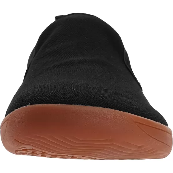 imageWHITIN Mens Wide Slip on Barefoot Shoes  Minimalist Sneakers  Elastic CollarW862  Black Gum