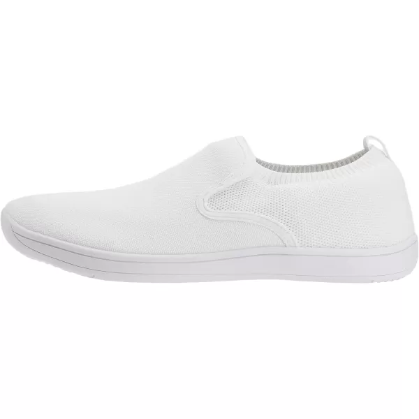 imageWHITIN Mens Wide Slip on Barefoot Shoes  Minimalist Sneakers  Elastic CollarW862  White