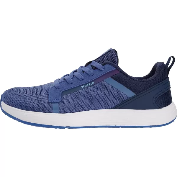 imageWHITIN Mens Wide Toe Box  Zero Drop Sole Road Running Shoes  Rubber OutsoleDark Blue