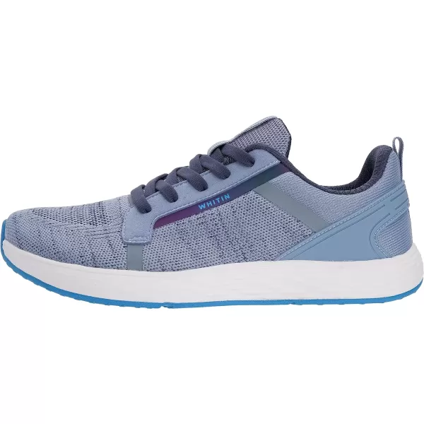 imageWHITIN Mens Wide Toe Box  Zero Drop Sole Road Running Shoes  Rubber OutsoleLight Blue