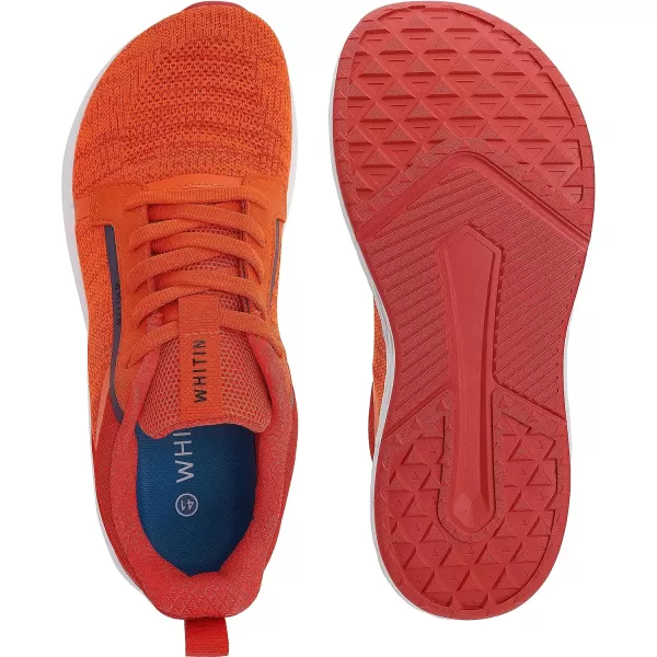 imageWHITIN Mens Wide Toe Box  Zero Drop Sole Road Running Shoes  Rubber OutsoleOrange