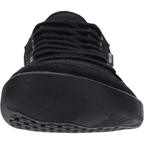 imageWHITIN Mens Wide Toe Box Barefoot Shoes  Canvas Minimalist Sneakers  Zero Drop SoleW882  All Black