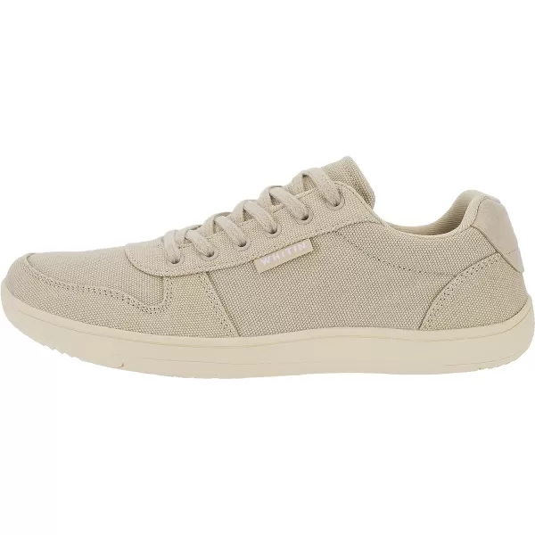 imageWHITIN Mens Wide Toe Box Barefoot Shoes  Canvas Minimalist Sneakers  Zero Drop SoleW882  Beige