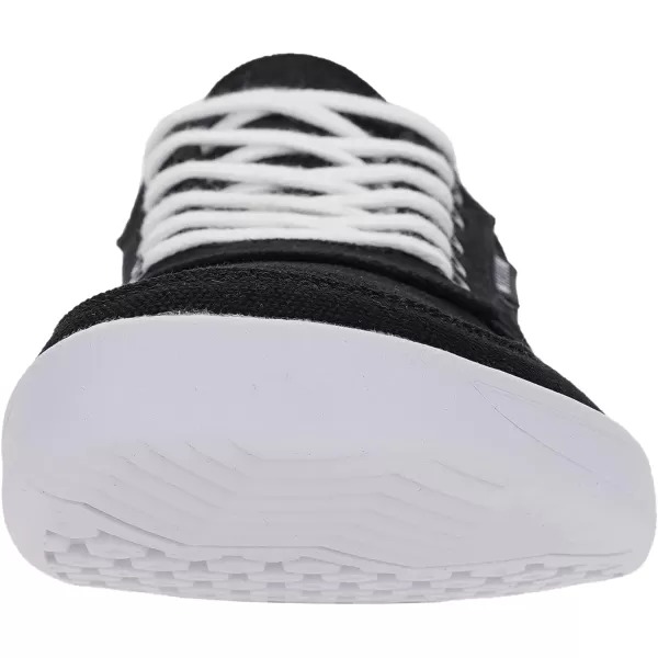 imageWHITIN Mens Wide Toe Box Barefoot Shoes  Canvas Minimalist Sneakers  Zero Drop SoleW882  Black White