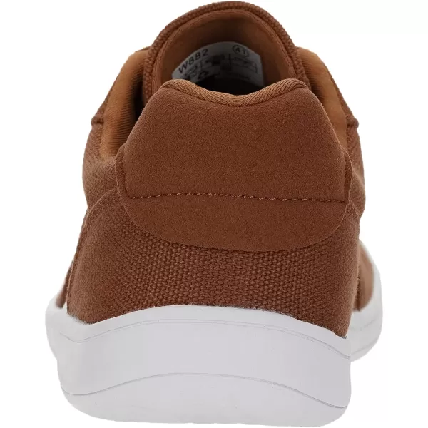 imageWHITIN Mens Wide Toe Box Barefoot Shoes  Canvas Minimalist Sneakers  Zero Drop SoleW882  Brown White