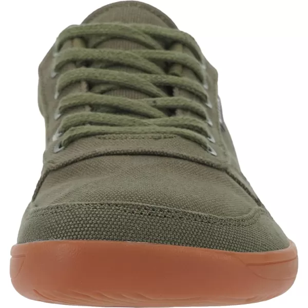 imageWHITIN Mens Wide Toe Box Barefoot Shoes  Canvas Minimalist Sneakers  Zero Drop SoleW882  Green Gum