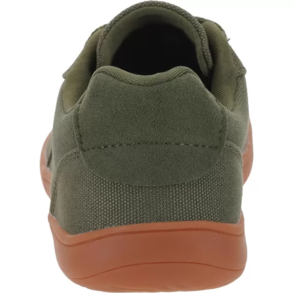 imageWHITIN Mens Wide Toe Box Barefoot Shoes  Canvas Minimalist Sneakers  Zero Drop SoleW882  Green Gum