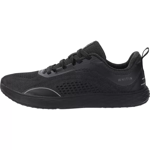 imageWHITIN Mens Zero Drop Running Shoes  Wide Toe BoxBlack