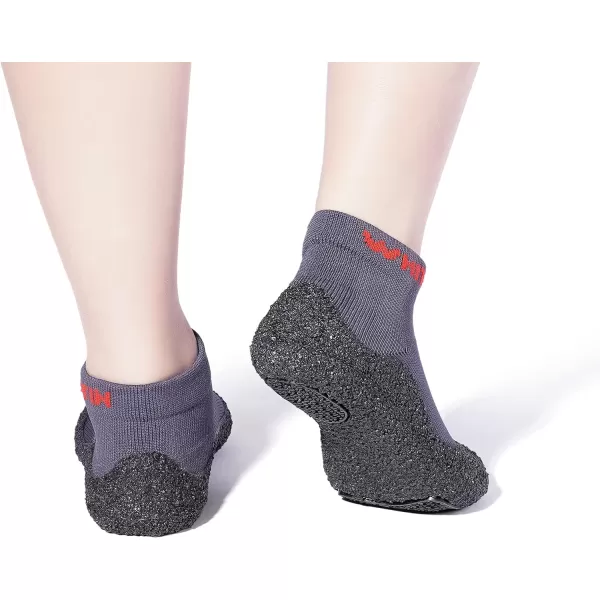 imageWHITIN Minimalist Barefoot Sock Shoes for Women and Men  Ecofriendlier Water Shoes  MultiPurpose amp Ultra PortableGrey
