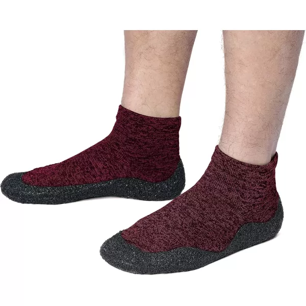 imageWHITIN Minimalist Barefoot Sock Shoes for Women and Men  Ecofriendlier Water Shoes  MultiPurpose amp Ultra PortableRed Black
