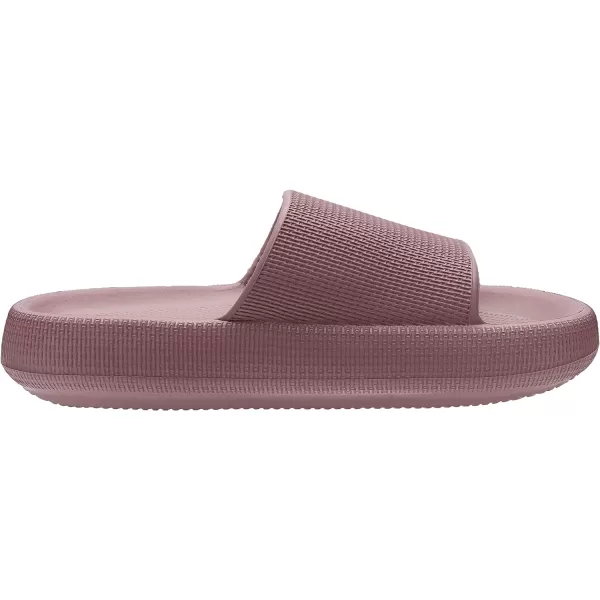 imageWHITIN Pillow Slippers for Women Non Slip  Cushioned Thick Sole Slides  Quick Drying Bathroom SandalsBlush