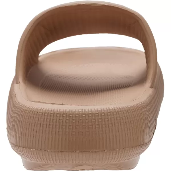 imageWHITIN Pillow Slippers for Women Non Slip  Cushioned Thick Sole Slides  Quick Drying Bathroom SandalsBrown