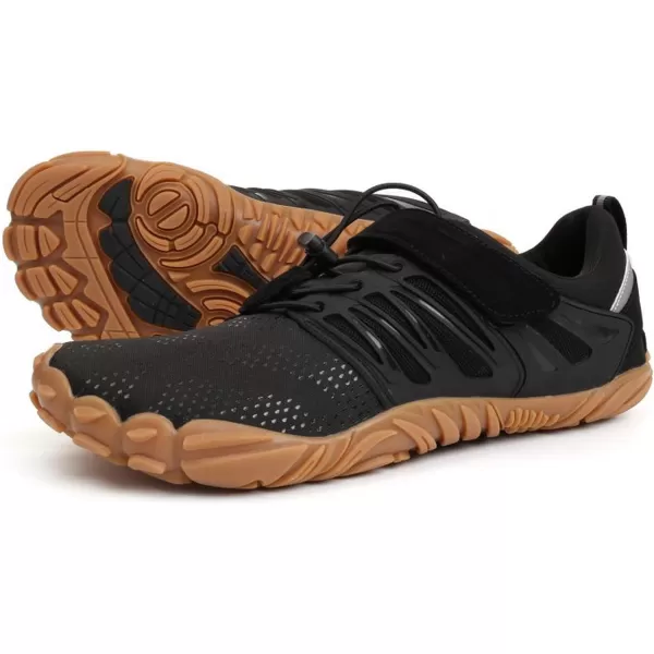 imageWHITIN Womens Barefoot amp Minimalist Shoe  Zero Drop Sole  Trail RunnerW30  BlackGum