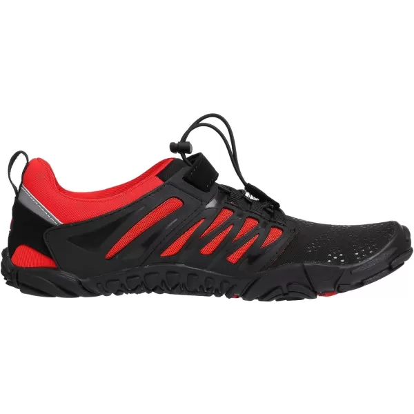 imageWHITIN Womens Barefoot amp Minimalist Shoe  Zero Drop Sole  Trail RunnerW30  BlackRed