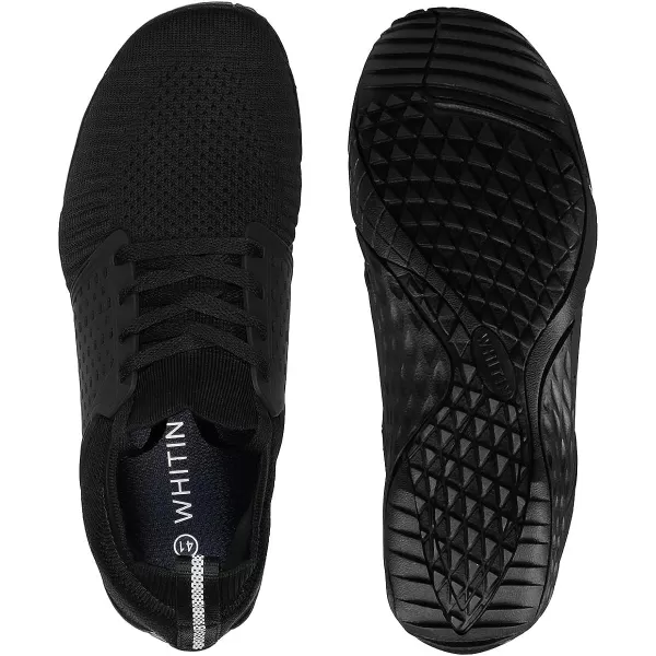 imageWHITIN Womens Barefoot amp Minimalist Shoe  Zero Drop Sole  Trail RunnerW63  All Black