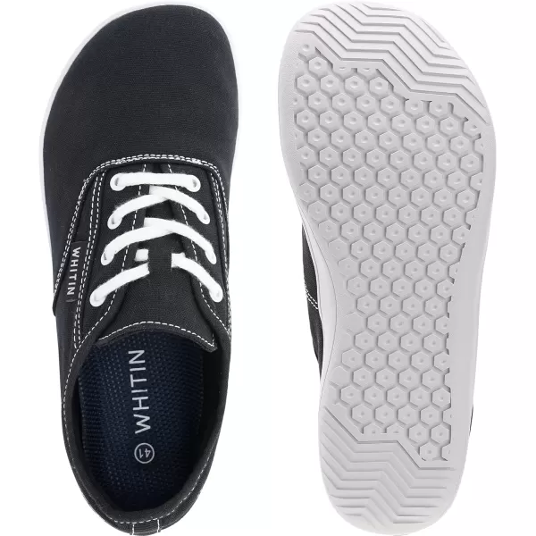imageWHITIN Womens Canvas Minimalist Barefoot Sneakers Extra Wide Toe Box Zero Drop Sole Shoes Ladies Width Fit Minimus Size 11 11W Flat Comfort Exercise Gym Walking Athletic Outdoor Female Black 43WHITIN Womens Canvas Minimalist Barefoot Sneakers Extra Wide Toe Box Zero Drop Sole Shoes Ladies Width Fit Minimus Size 11 11W Flat Comfort Exercise Gym Walking Athletic Outdoor Female Black 43