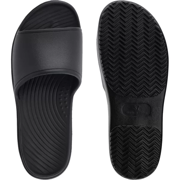 imageWHITIN Womens Feather Platform Sandal ComfortY66  All Black