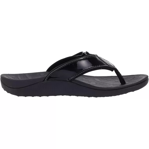 imageWHITIN Womens Flip Flops Thong Sandals  Orthotic Arch Support  Soft Toe Post  Deep Heel CupAdjustable Black