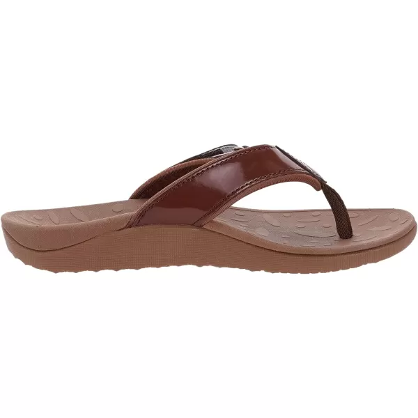 imageWHITIN Womens Flip Flops Thong Sandals  Orthotic Arch Support  Soft Toe Post  Deep Heel CupAdjustable Brown