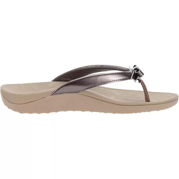 imageWHITIN Womens Flip Flops Thong Sandals  Orthotic Arch Support  Soft Toe Post  Deep Heel CupBowknot Champagne