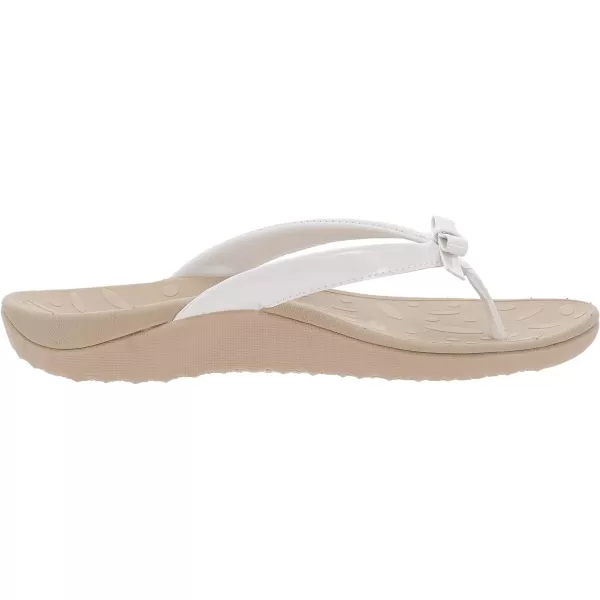 imageWHITIN Womens Flip Flops Thong Sandals  Orthotic Arch Support  Soft Toe Post  Deep Heel CupBowknot White