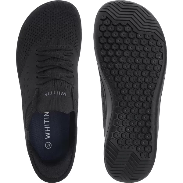 imageWHITIN Womens Hands Free Slip Ins  Wide Barefoot Shoes with Zero Drop SoleBlack
