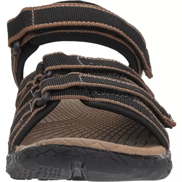 imageWHITIN Womens Hiking Sandals with Arch Support  Adjustable Hook and Loop Straps  Durable Sport Sandals for Outdoor AdventureC51  Blackbrown