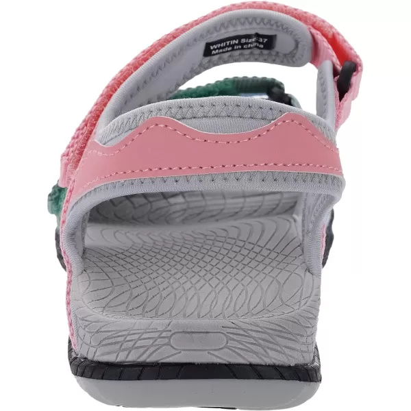 imageWHITIN Womens Hiking Sandals with Arch Support  Adjustable Hook and Loop Straps  Durable Sport Sandals for Outdoor AdventureC51  Colormulti