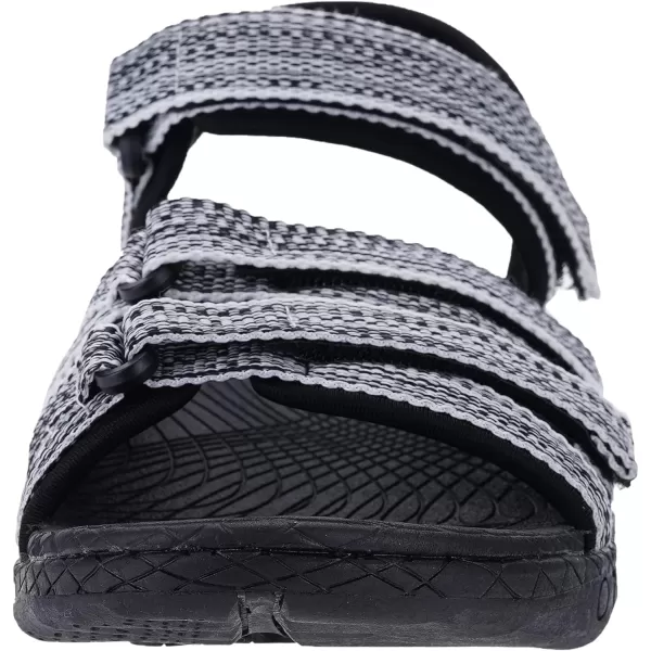 imageWHITIN Womens Hiking Sandals with Arch Support  Adjustable Hook and Loop Straps  Durable Sport Sandals for Outdoor AdventureC51  Whitemulti