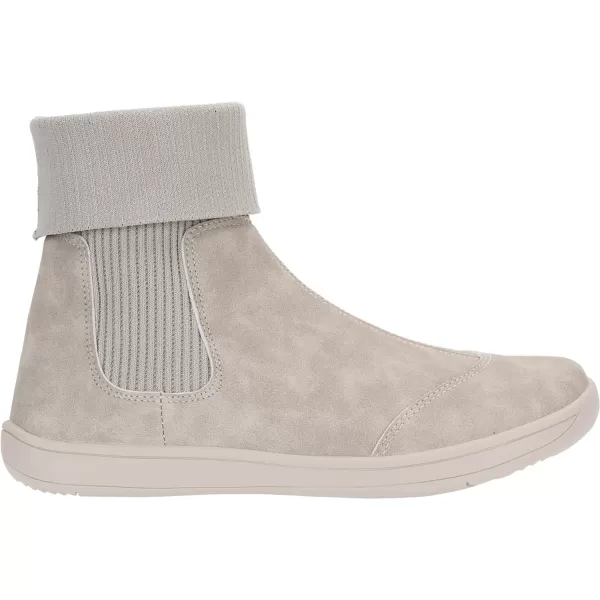 imageWHITIN Womens Minimalist Barefoot Chelsea Boots  Stacked Socklike Cuffs  Wide WidthW821  All Beige