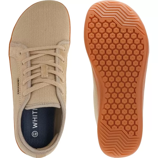 imageWHITIN Womens Minimalist Barefoot Shoes  Zero Drop Sole  Wide Width Fashion SneakerW81  Brown Gum