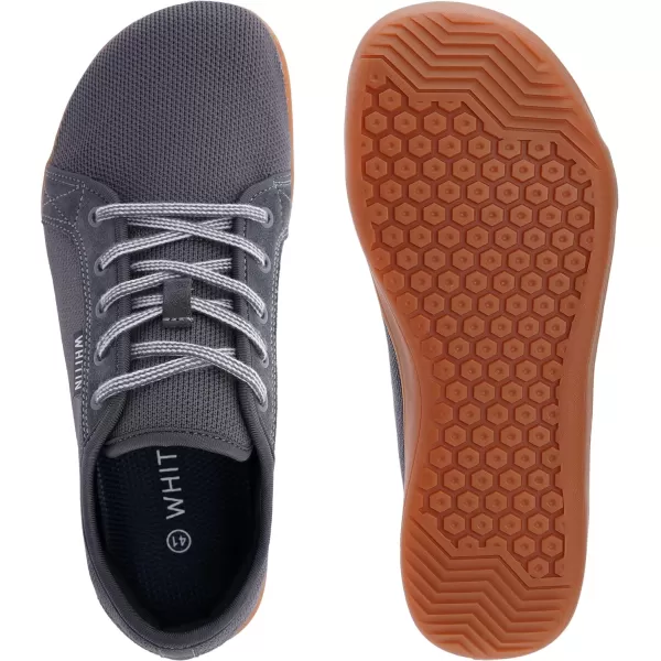imageWHITIN Womens Minimalist Barefoot Shoes  Zero Drop Sole  Wide Width Fashion SneakerW81  Grey Brown