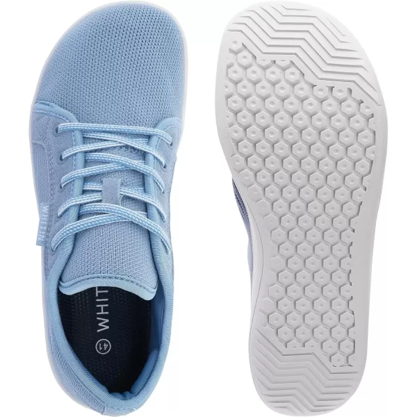 imageWHITIN Womens Minimalist Barefoot Shoes  Zero Drop Sole  Wide Width Fashion SneakerW81  Light Blue