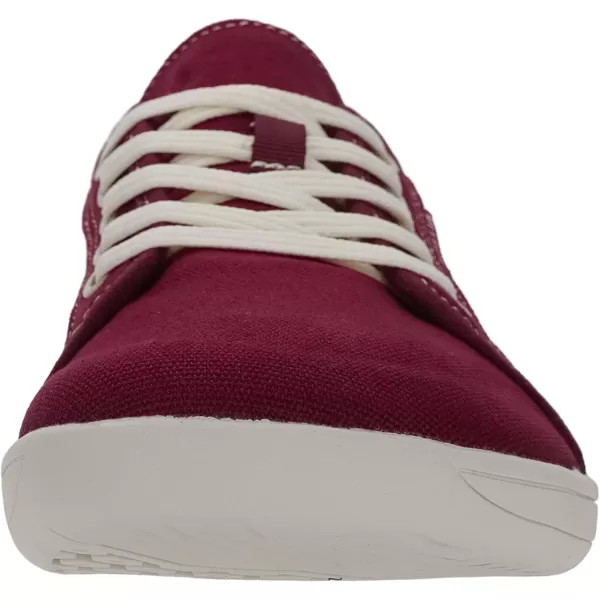 imageWHITIN Womens Minimalist Barefoot Shoes  Zero Drop Sole  Wide Width Fashion SneakerW81v2 Canvas  Burgundy