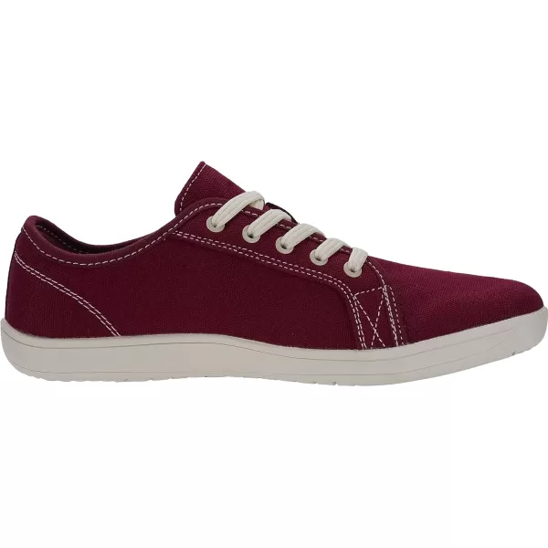 imageWHITIN Womens Minimalist Barefoot Shoes  Zero Drop Sole  Wide Width Fashion SneakerW81v2 Canvas  Burgundy