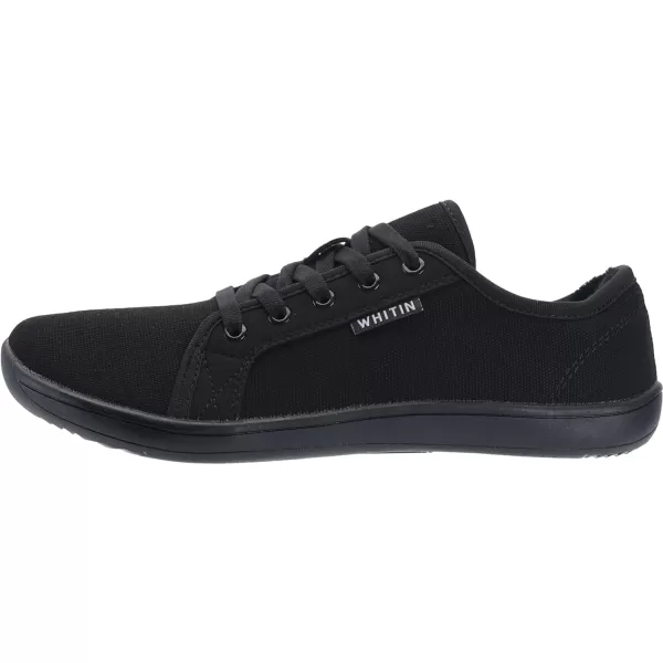 imageWHITIN Womens Minimalist Barefoot Shoes  Zero Drop Sole  Wide Width Fashion SneakerW81v3  All Black Fur Lined
