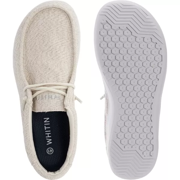 imageWHITIN Womens Minimalist Barefoot Shoes  Zero Drop Sole  Wide Width Fashion SneakerW86  Beige White