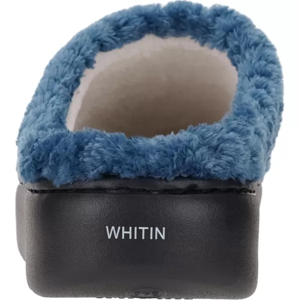 imageWHITIN Womens Pillow Warm Slippers with Outdoorfriendly Cushioned SoleBlue