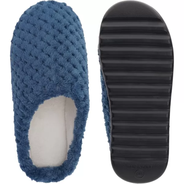 imageWHITIN Womens Pillow Warm Slippers with Outdoorfriendly Cushioned SoleBlue