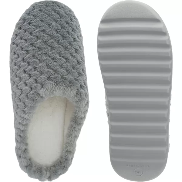 imageWHITIN Womens Pillow Warm Slippers with Outdoorfriendly Cushioned SoleGrey