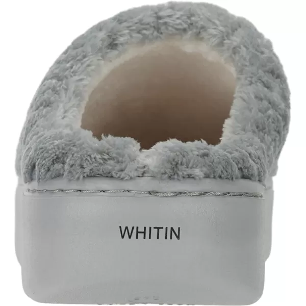imageWHITIN Womens Pillow Warm Slippers with Outdoorfriendly Cushioned SoleGrey
