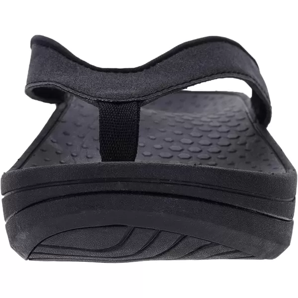 imageWHITIN Womens Platform Flip Flops  Orthotic Arch Support  Soft Toe Post  Wedge Thong SandalsC30  Sequins Black