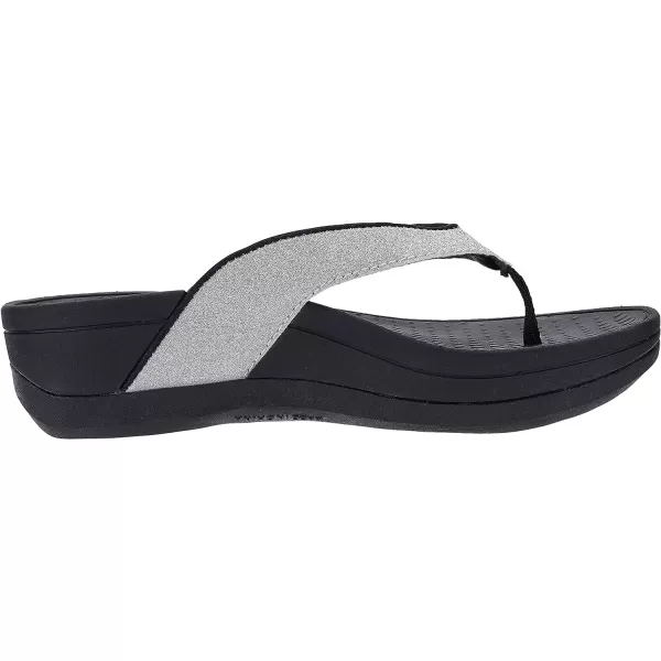 imageWHITIN Womens Platform Flip Flops  Orthotic Arch Support  Soft Toe Post  Wedge Thong SandalsC30  Sliver
