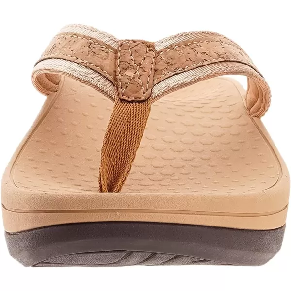 imageWHITIN Womens Platform Flip Flops  Orthotic Arch Support  Soft Toe Post  Wedge Thong SandalsC31  Cork Brown